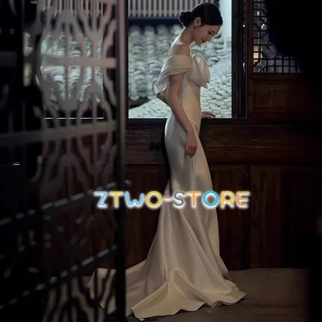 オフショルダー ウェディングドレス