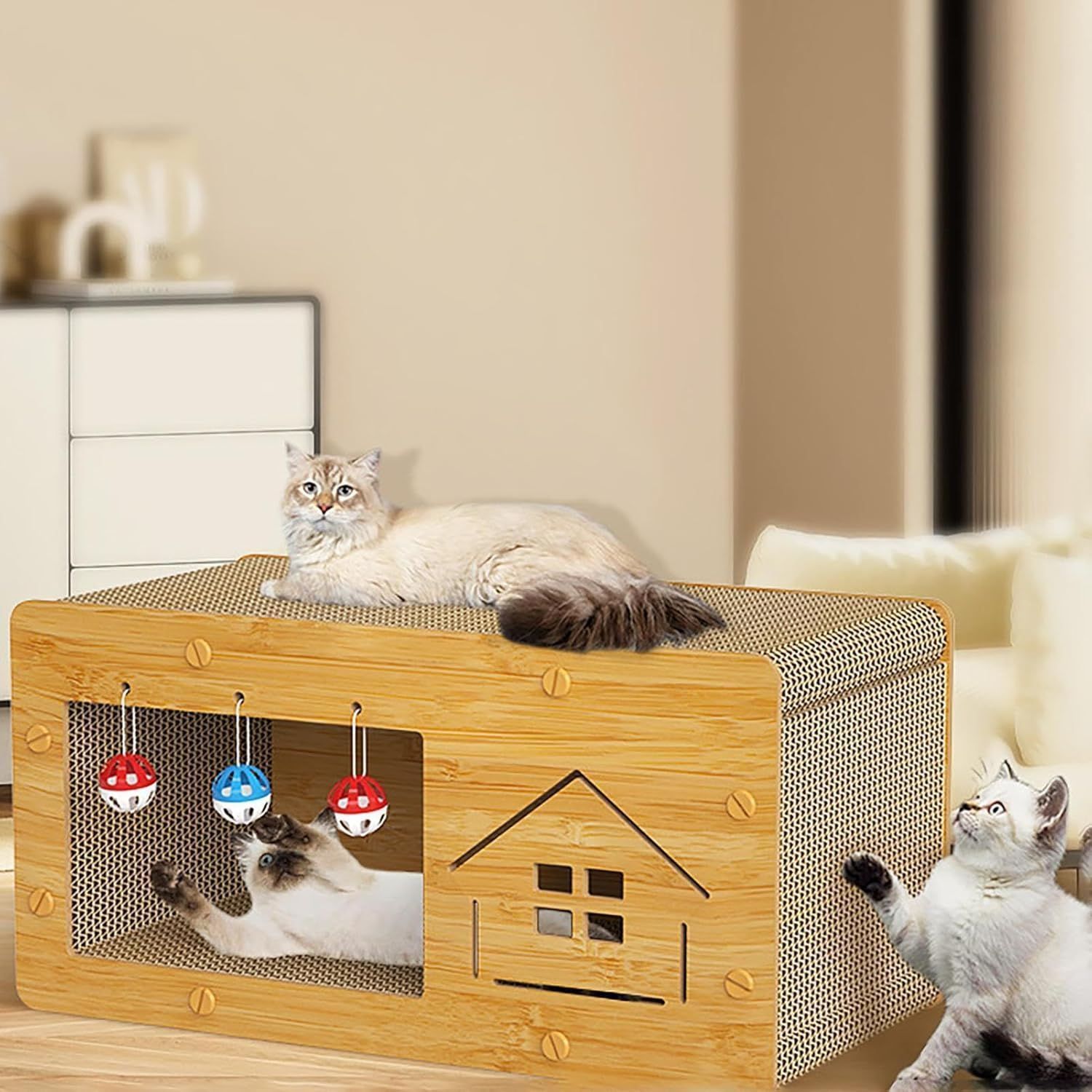 猫用ダンボールハウス