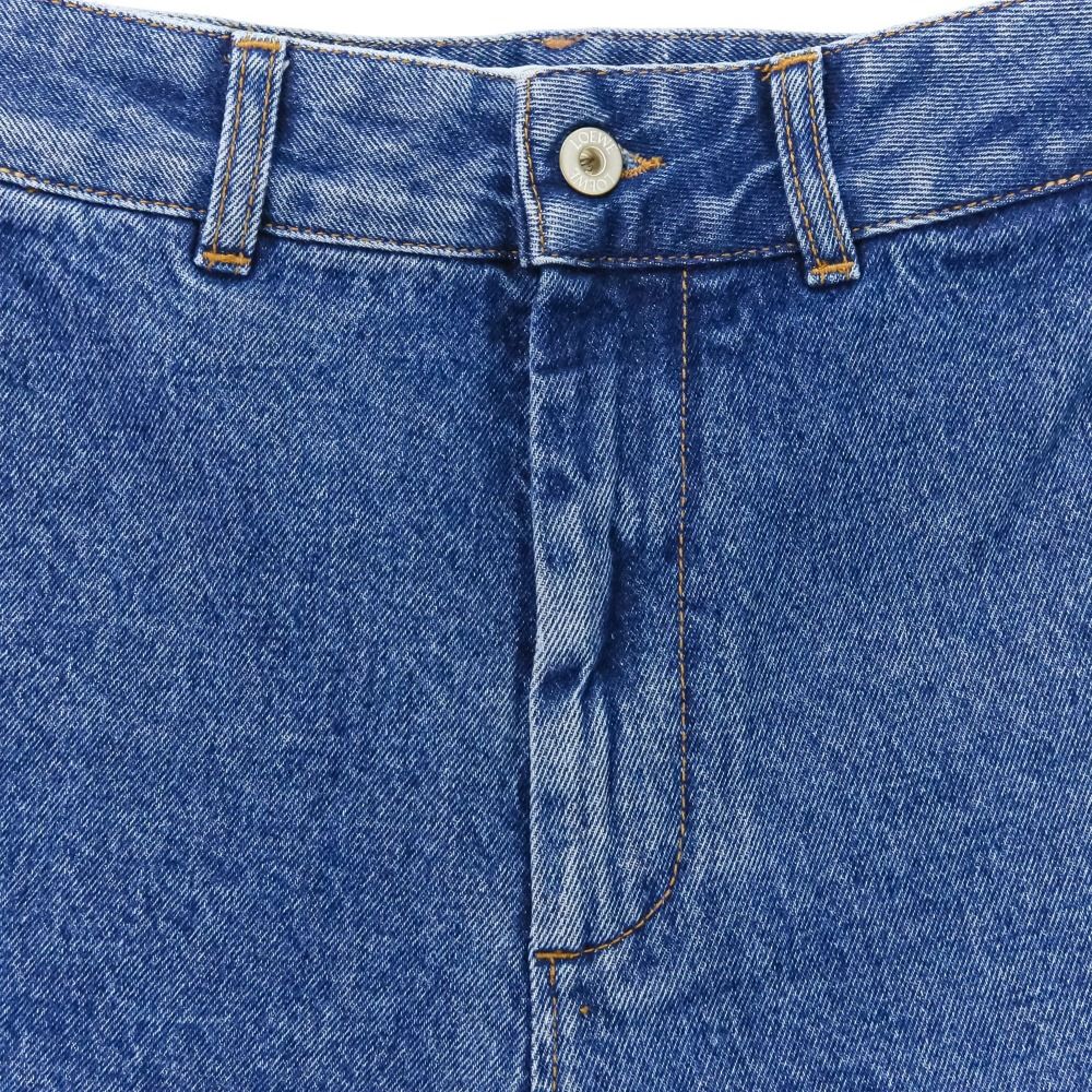 美品 25SS LOEWE ロエベ アナグラム ニー刺繍 デニムパンツ バギー  