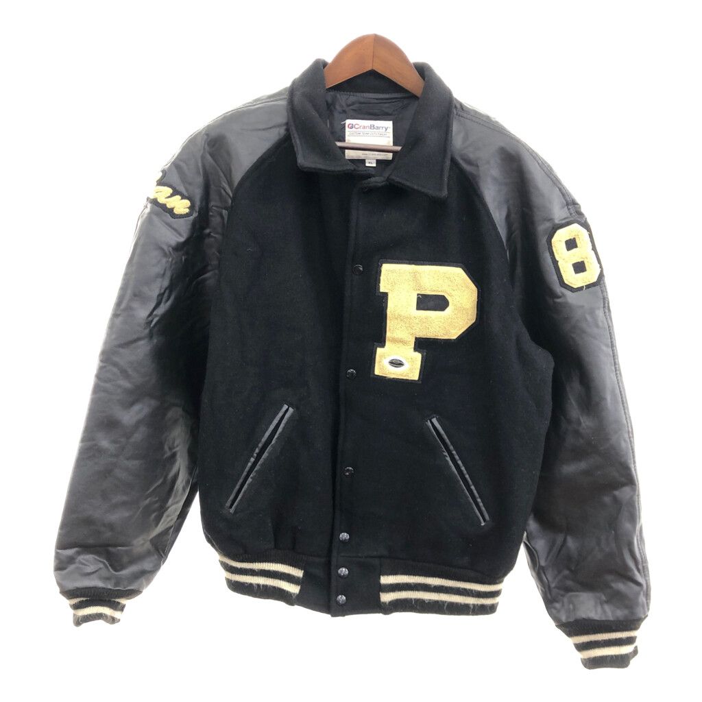 初期レア！WTAPS×GOLDEN BEAR 袖革レザーメルトンXL スタジャンUSA製 ダブルタップス ゴールデンベア アワードジャケット (ネイバーフッド GB Sport Golden Bear USA製 メルトン 袖革 スタジャンL USA製 GB