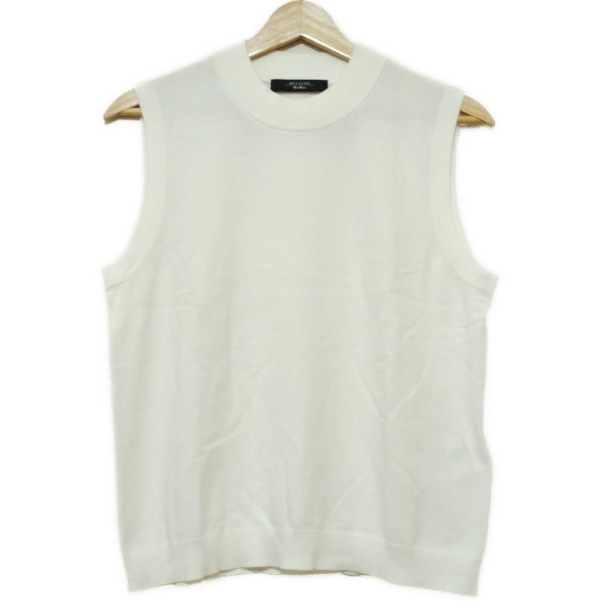 Max MaraWEEKEND マックスマーラウィークエンド ノースリーブセーター サイズL レディース - 白 クルーネック