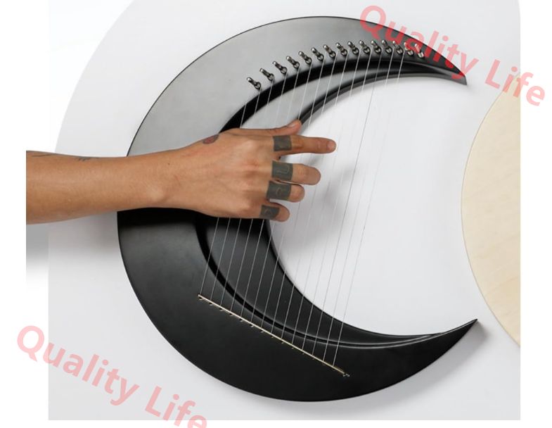 15弦リラハープ 子供と大人のためのCトーンムーンリラハープ