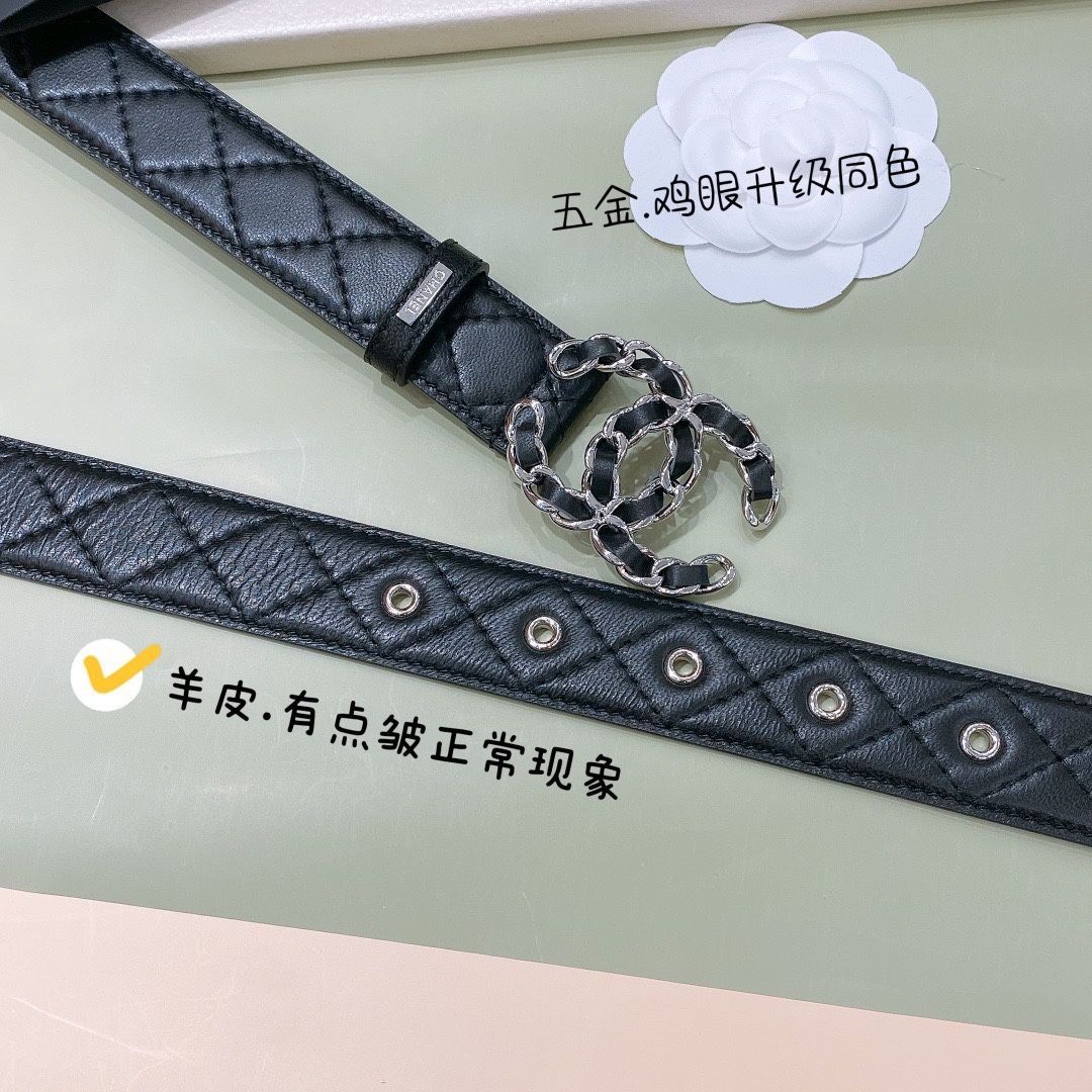 今日特価】Chanel シャネル レザーベルト - メルカリ