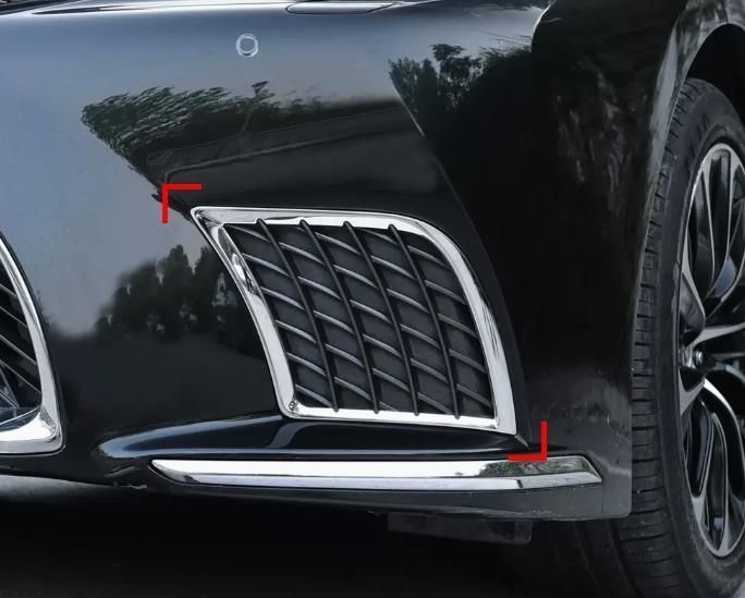 レクサス LS 50系 LS500 LS500h 外装フロントフォグランプカバー サイド2個セット シルバー 後期 2020年－ FFCRYSTALESIA_COM