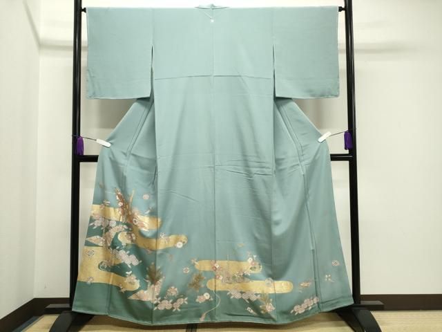 平和屋着物●豪華色留袖 作家物 駒刺繍 折り鶴花文 暈し染め 金彩 やまと誂製 正絹 CAAY8052gh