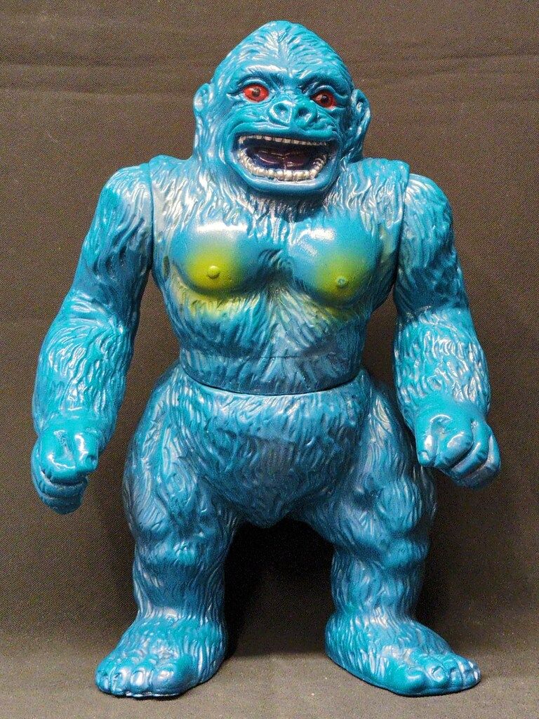 マルサン　ウルトラ怪獣シリーズ　ジャイアントゴリラ　復刻　ソフビ　青　ブルー マルサン マルサンのウルトラ怪獣シリーズ ジャイアントゴリラ 青成型