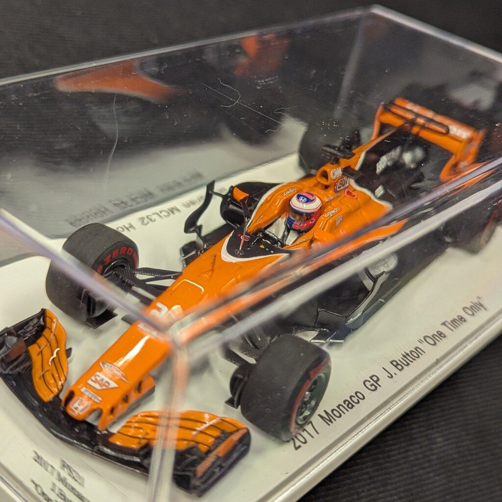 MINIMAX 1/43 sparkmodel F1 F1速報 MonacoGP J.Button One Time Only