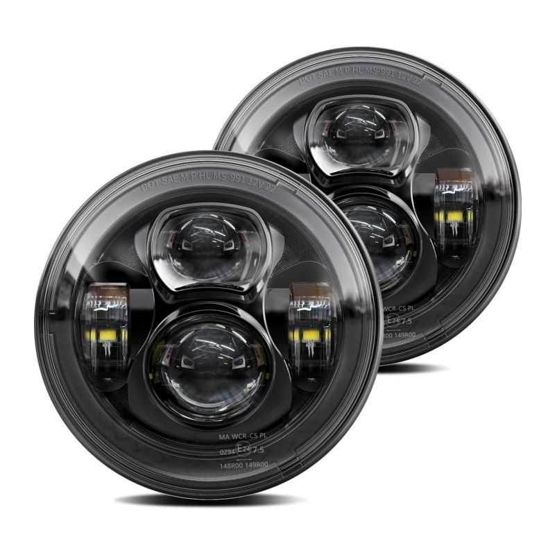 ジープ ラングラー JK JKU 対応 7インチ LEDヘッドライト 近遠両用 ハイロー切替 カプラーオン取付ss定番人気