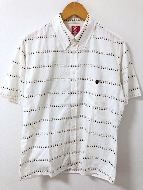 A BATHING APE（アベイシングエイプ）ユニオンジャックタグ　星柄　半袖シャツ【E2529-007】