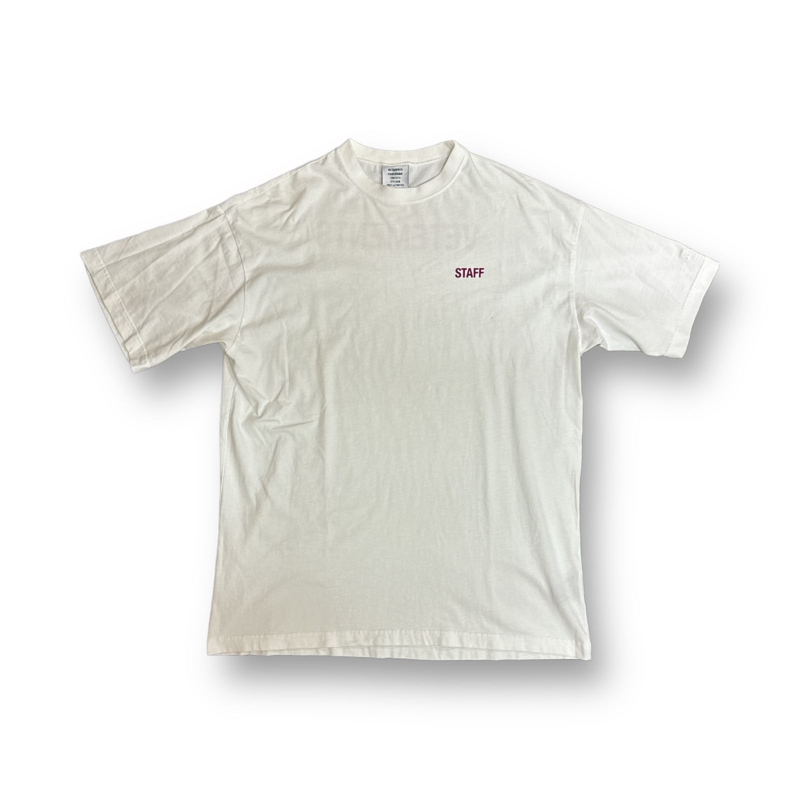 VETEMENTS 18SS バックロゴスタッフTシャツ カットソー