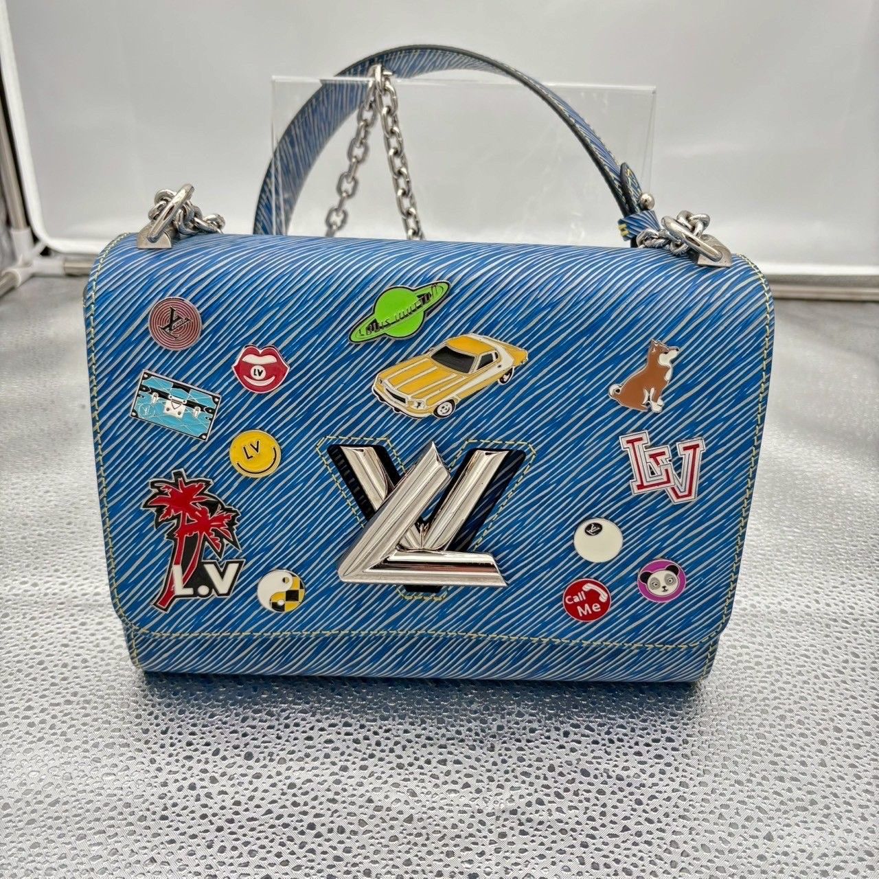 LOUIS VUITTON ツイストMM ショルダーバック M54865 ブルー