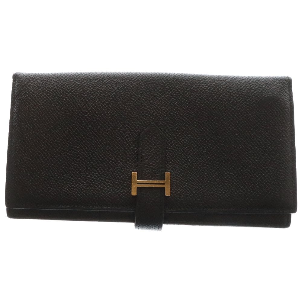 HERMES (エルメス) ベアンスフレ レザーロングウォレット 二つ折り 長  