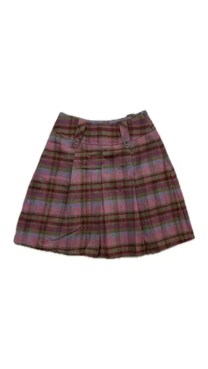 ウール チェック ミディ スカート 紫 M CAMPINGPARCCENTRAL_COM