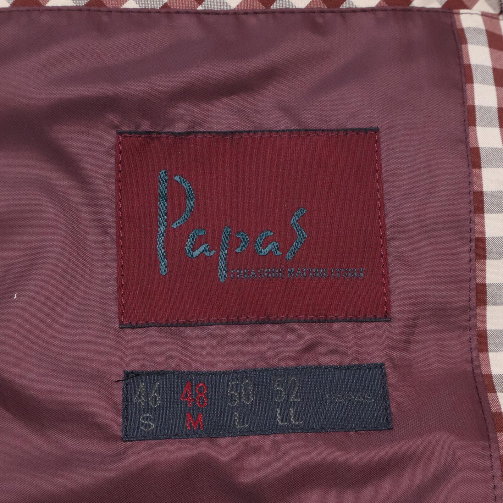 PAPAS パパス D0431FJM001 チェック ダウンジャケット M - メルカリ 