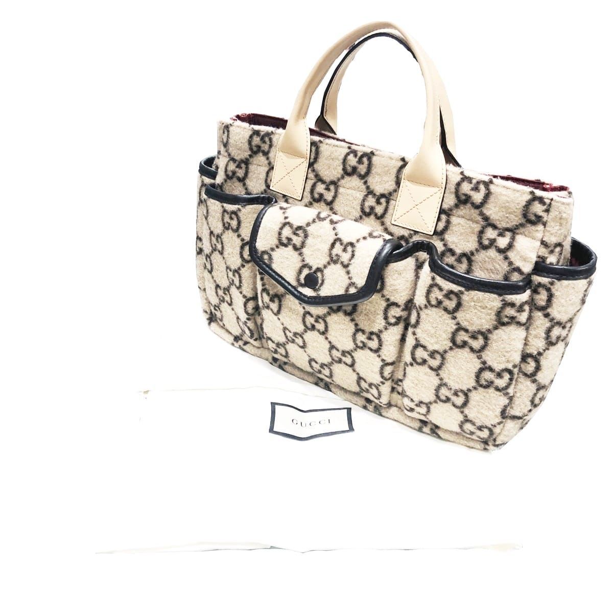 中古】 GUCCI グッチ ハンドバッグ GGウール 628159 チルドレンズ GG