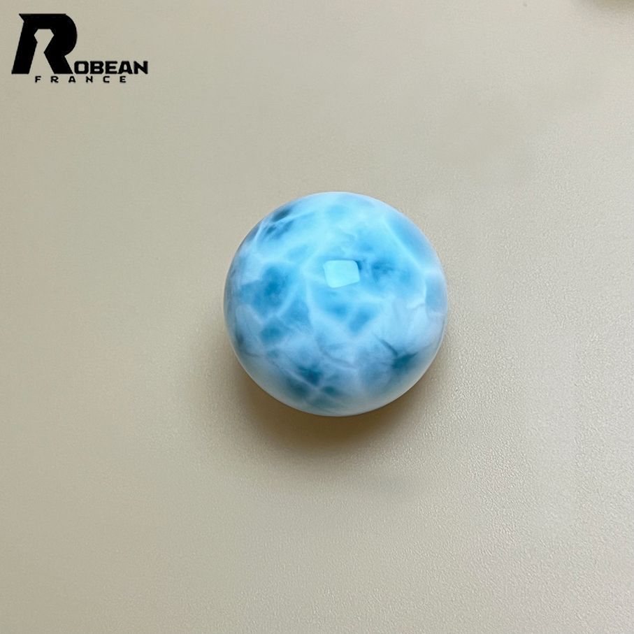 ラリマー(宝石名ブルー・ペクトライト) ドミニカ共和国産 29.57ct 識別