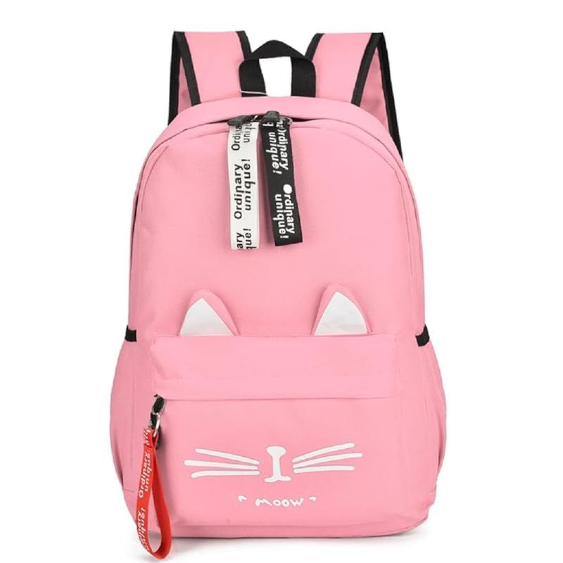 [ブルーリフレイン] リュック 猫 リュックサック かわいい ねこ耳 バッグ キャンバス 軽量 学生 通学 レディース 韓国 女子 女の子 女性用 人気 高校生 可愛い ネコ耳 カワイイ ねこみみ おし