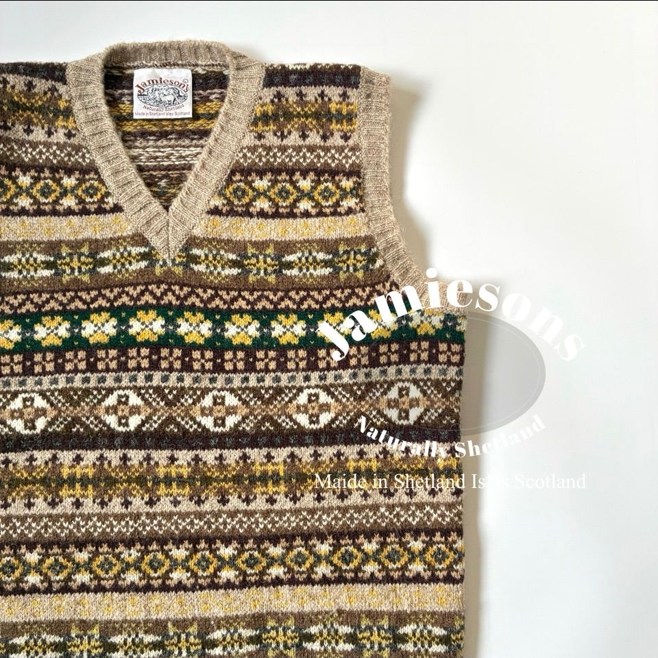 美品✨ユナイテッドアローズ フェアアイル柄 ウールカーディガン