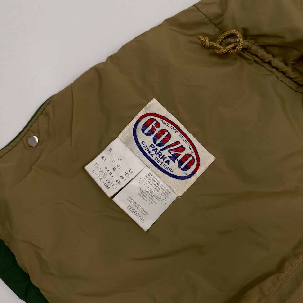 80s vintage SIERRA DESIGNS シエラデザイン USA製 60/40クロス