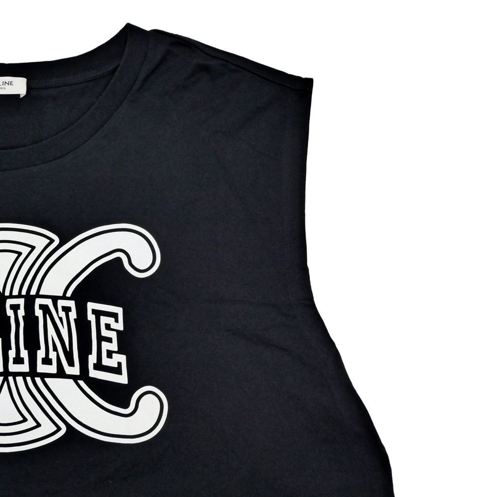 セリーヌ　ノースリーブ　Tシャツ サイズS セリーヌ ノースリーブ Tシャツ サイズS CELINE - セリーヌ
