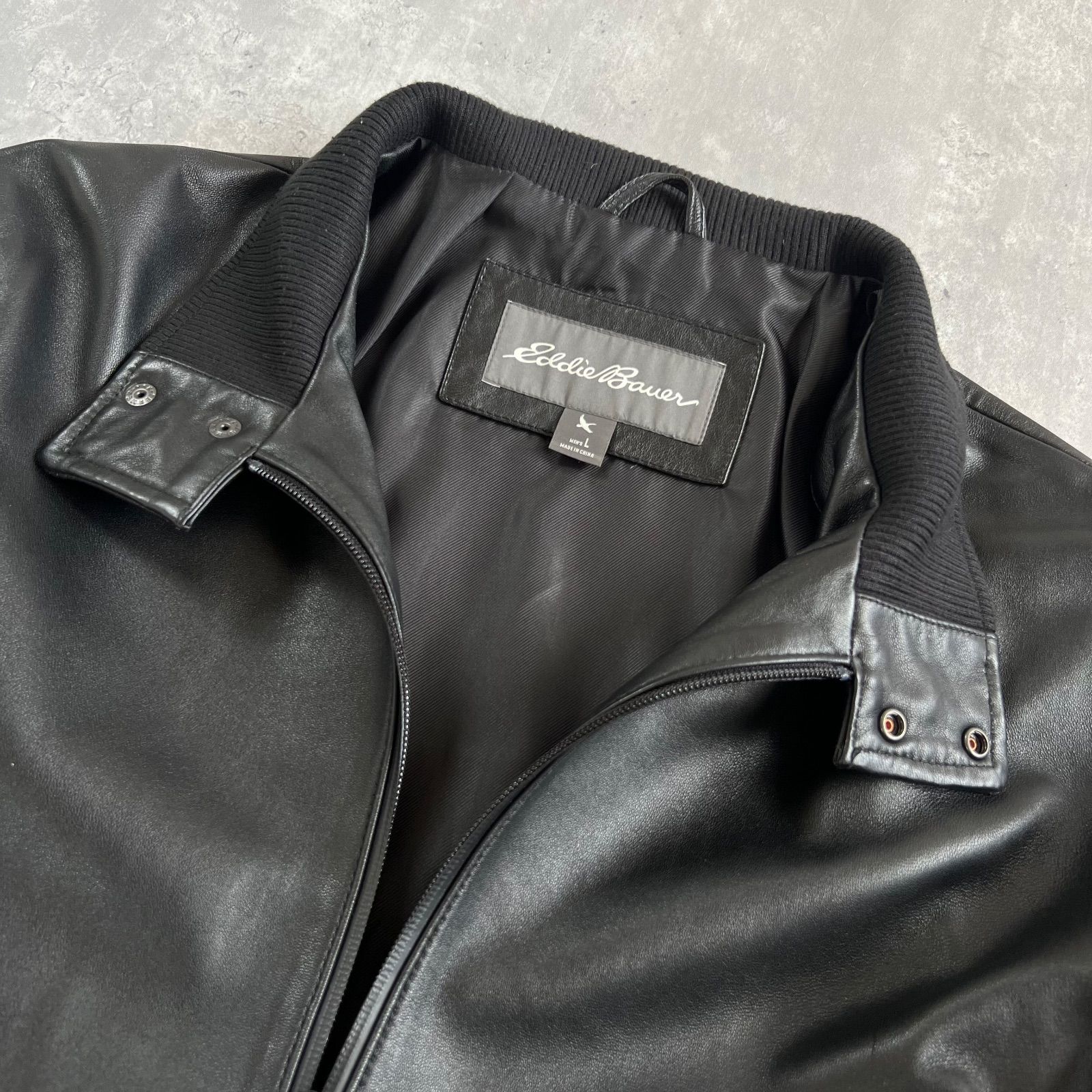 00s Eddie Bauer エディーバウアー STORM LEATHER 羊革 スタンド