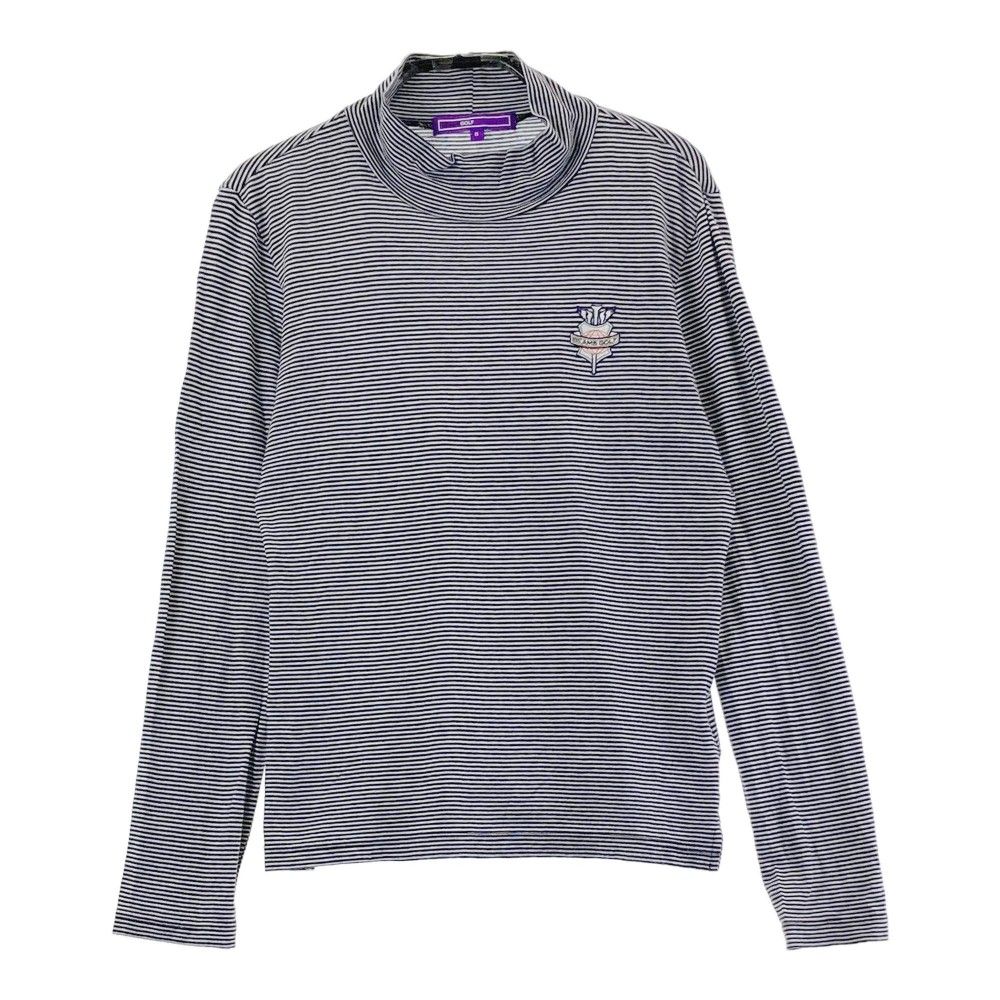 サイズ：S BEAMS GOLF ビームスゴルフ  ハイネック 長袖Tシャツ ボーダー柄 ネイビー系 [240101420683] ゴルフウェア レディース ストスト サイズ：S BEAMS GOLF ビームスゴルフ ハイネック 長袖 Tシャツ