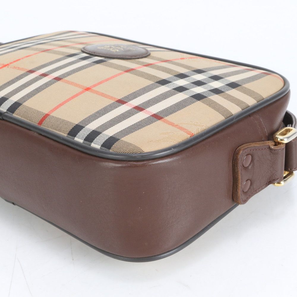 BURBERRY バーバリー ノバチェック ショルダーバッグ シャドーホース 極美品 バーバリー ノバ チェック シャドーホース レザー