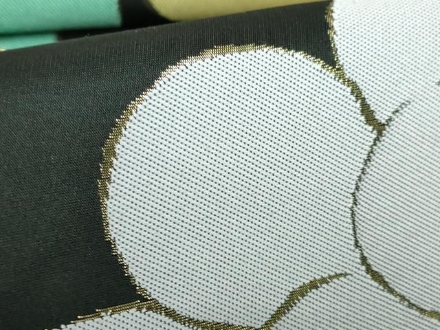 平和屋着物■極上　世界的人形師　辻村寿三郎　ジュサブロー　六通柄袋帯　葡萄蔦の葉文　黒地　金糸　逸品　DZAA6760kh5 平和屋着物□極上 世界的人形師 辻村寿三郎 ジュサブロー 六通柄袋帯