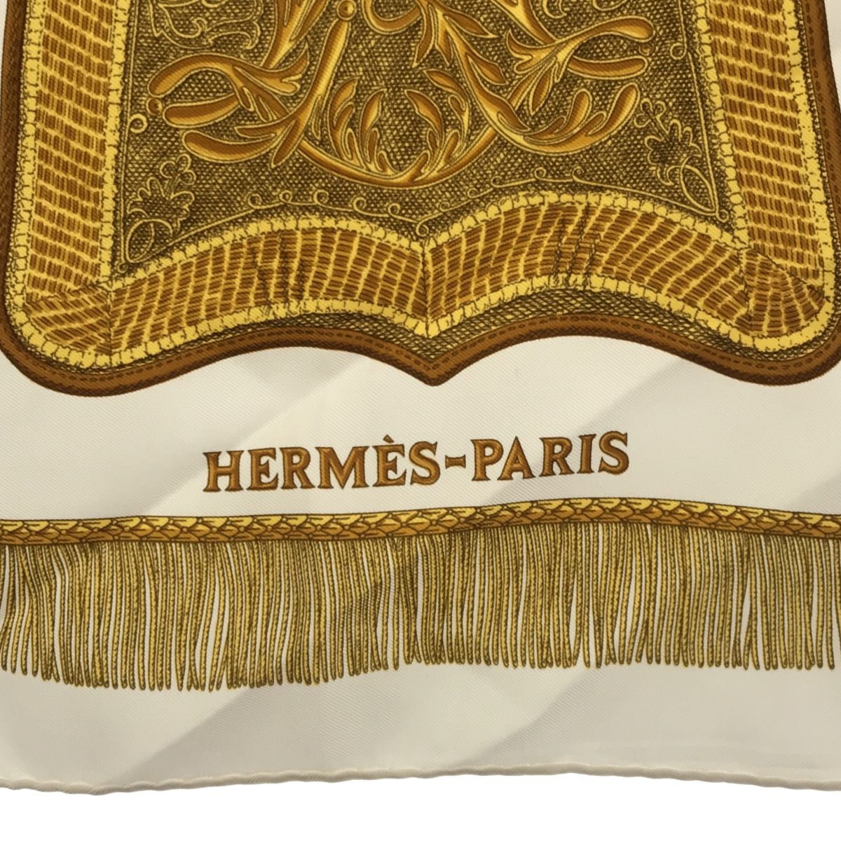エルメス　スカーフカレ90 シルク　白　Poste et Cavalerie 楽天市場】質屋 エルメス HERMES スカーフ カレ90 Poste et