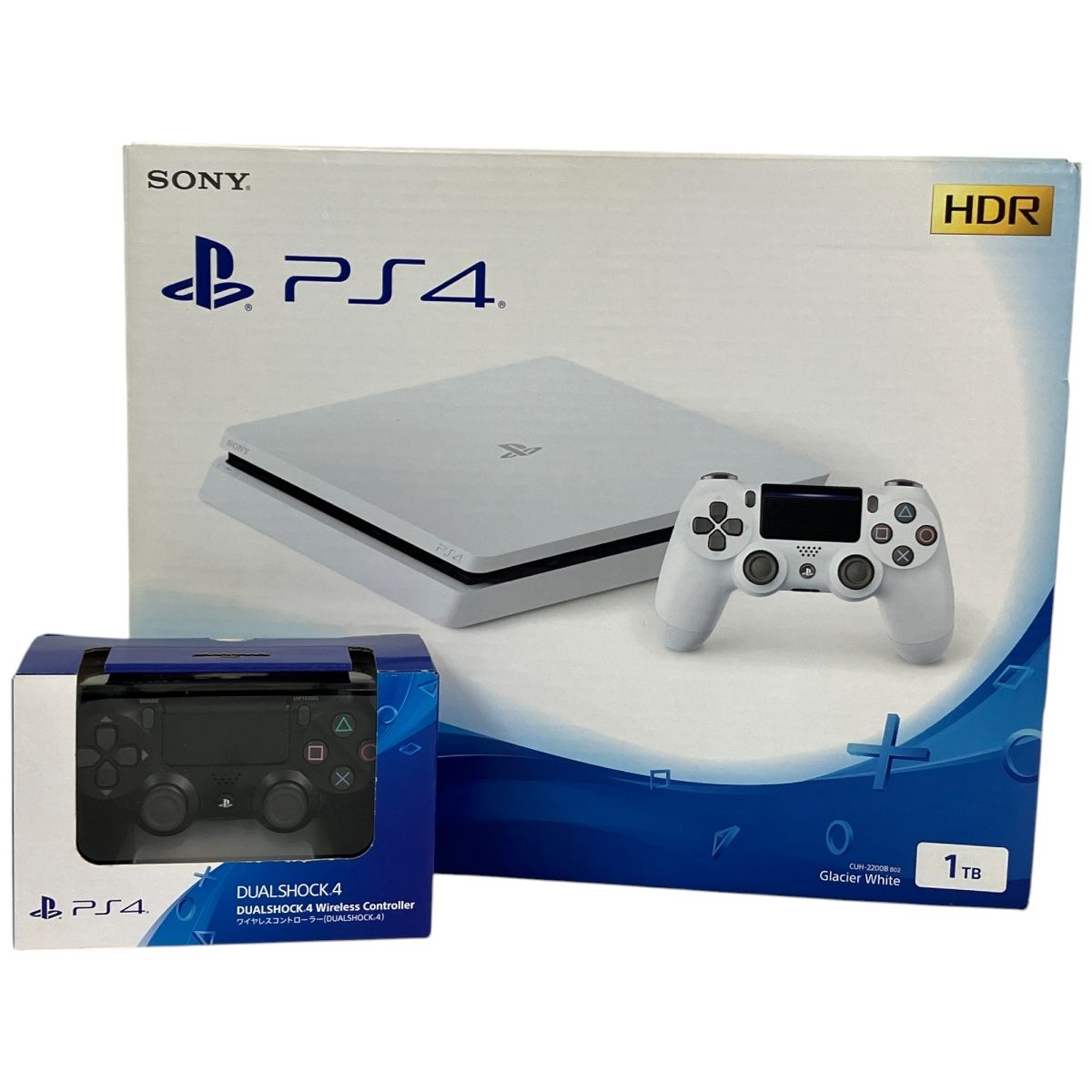 SONY CUH-2200B PS4 1TB プレステ4 ゲーム機本体|CUH-ZCT2J PS4 コントローラー×2 ホワイト|ブラック N10079788