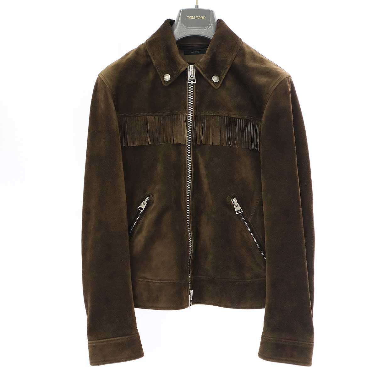 TOM FORD トム フォード 15SS フリンジ スエードレザージャケット 