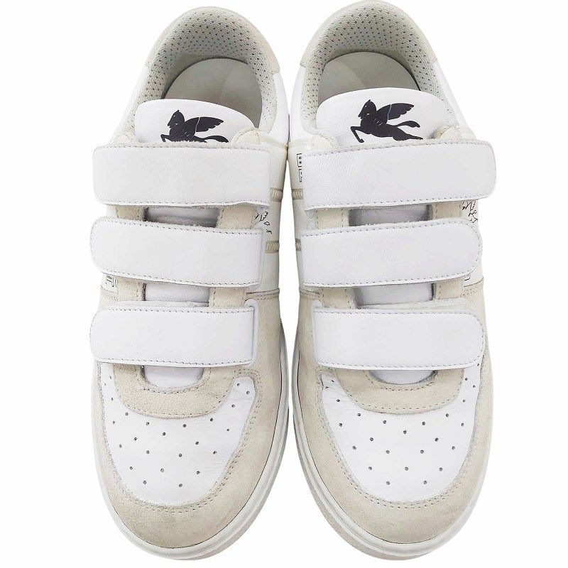 エトロ ETRO ベルクロ スニーカー ロゴ スウェードレザー 41 - メルカリ 