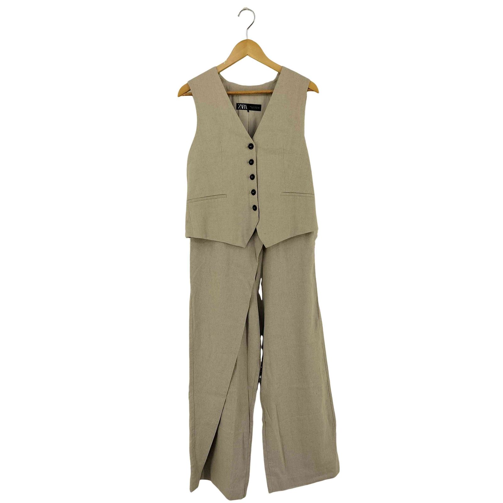 もも！　ZARA リネンブレンド パレオスタイル パンツ S ZARA】リネンブレンド パレオスタイル パンツ | 1689/020 ボトムス