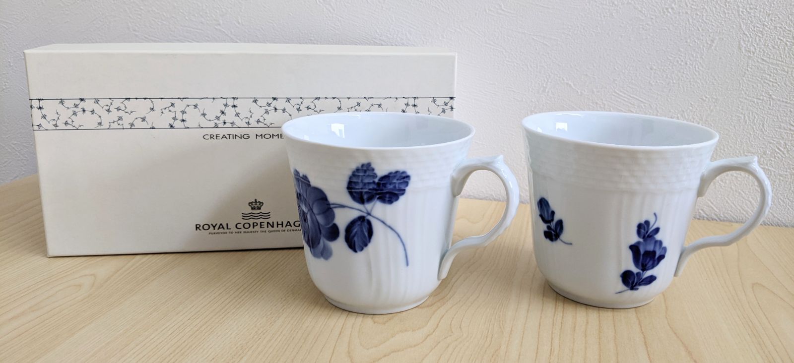 ROYAL COPENHAGEN ロイヤルコペンハーゲン ブルーフラワーカーブ マグカップ2個セット 長期 S-0