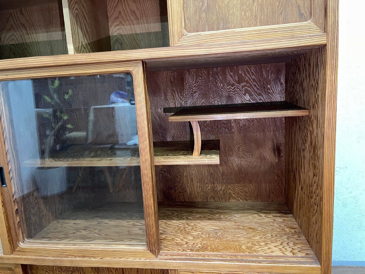 屋久杉 茶棚 キャビネット 飾り棚 茶箪笥 和家具 ○屋久杉 茶棚 茶箪笥 飾り棚 収納棚 戸棚 和製アンティーク 昭和