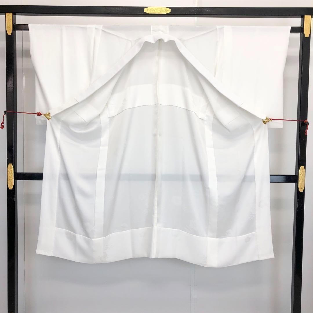 長襦袢 単衣 辻が花模様 白色 半衿付 J-210