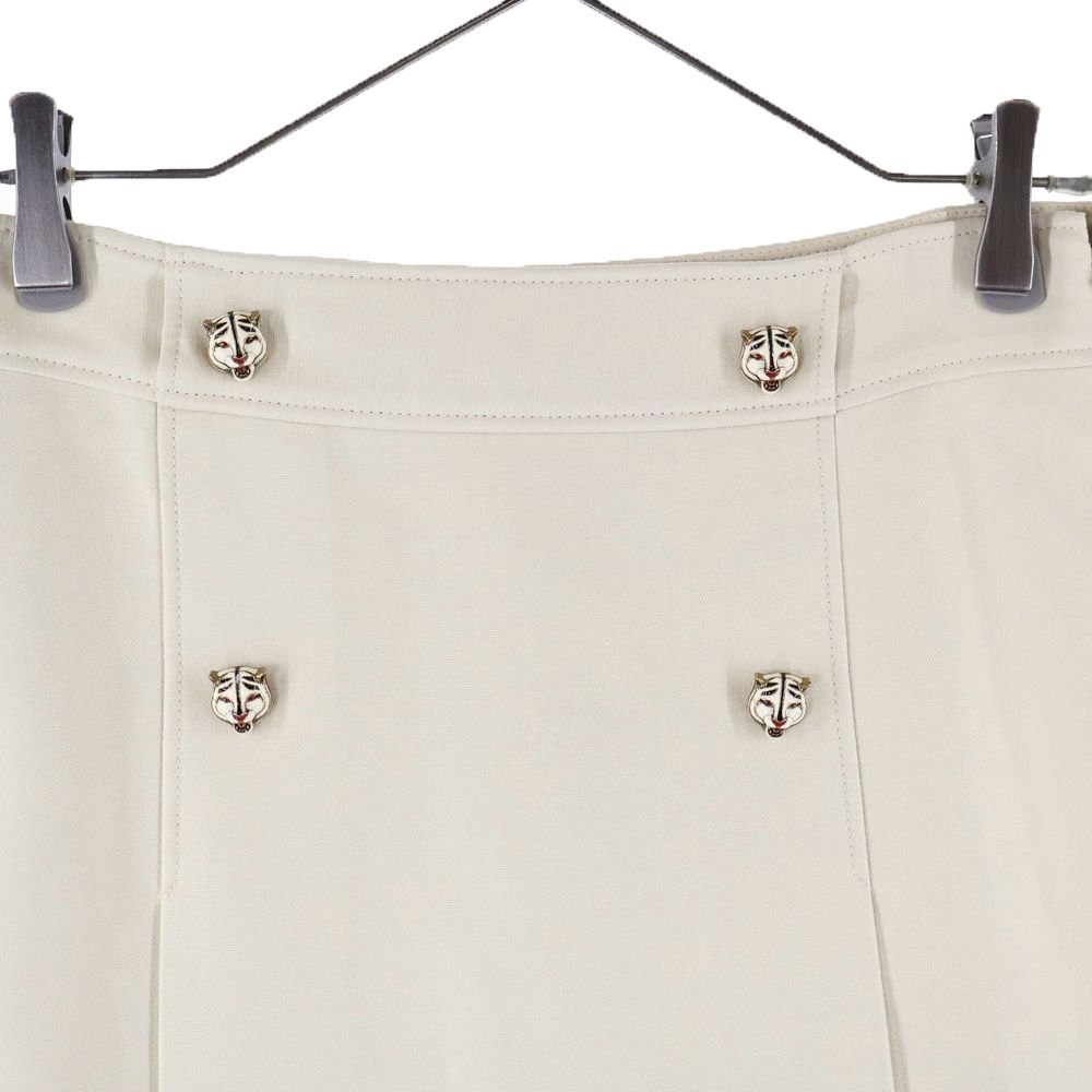 GUCCI グッチシンプルカシミヤ巻きスカートベージュ