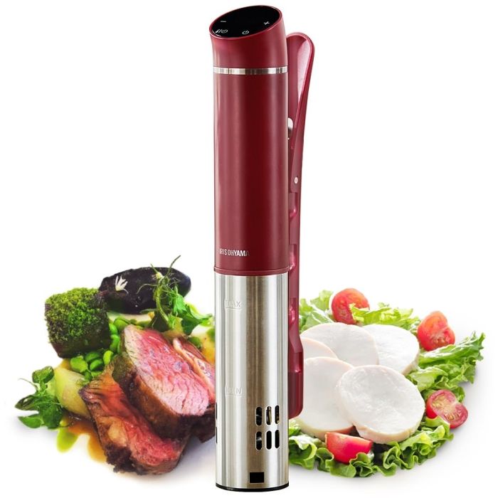 【新品・2営業日で発送】IRISOHYAMA アイリスオーヤマ スリム低温調理器 カシスレッド LTC-02-R 1個