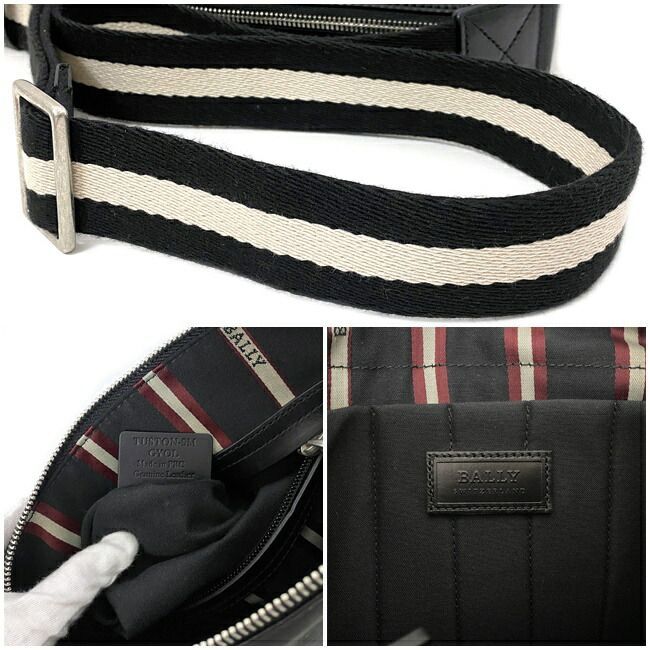 バリー ショルダーバッグ ブラック TUSTON-SM 美品 レザー 中古 - メルカリ