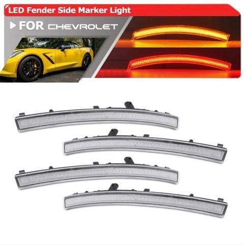 圧倒的存在感 LED フェンダー ウインカー サイド マーカー コルベット C7 クーペ コンバーチブル グランデスポーツ Z51 Z06 2LT 3LT 3LZ