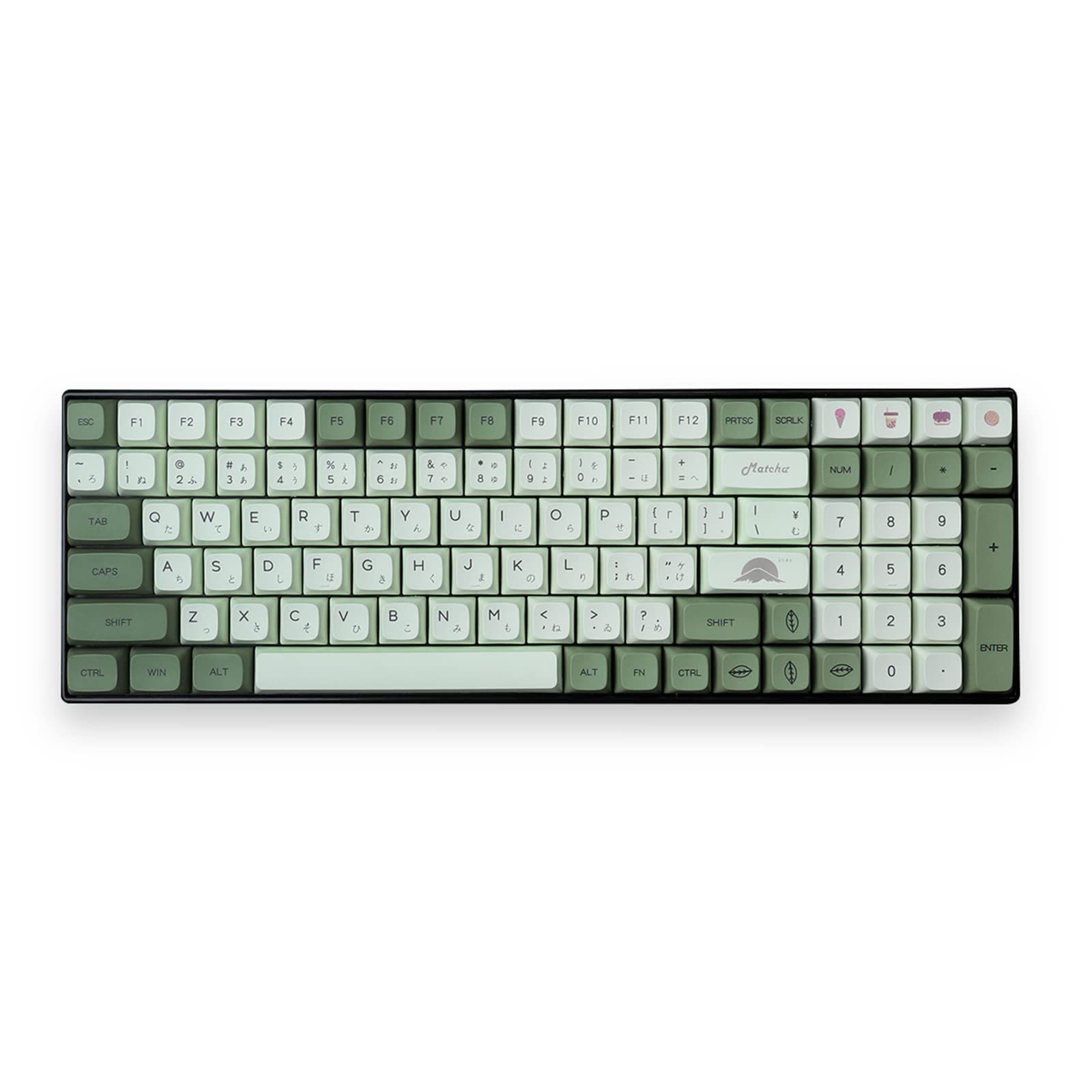 【特価セール】124キーXDAプロファイルPBT 抹茶キーキャップは61/64/87/104/108ANSI ISOレイアウトに適します（日本語配列）