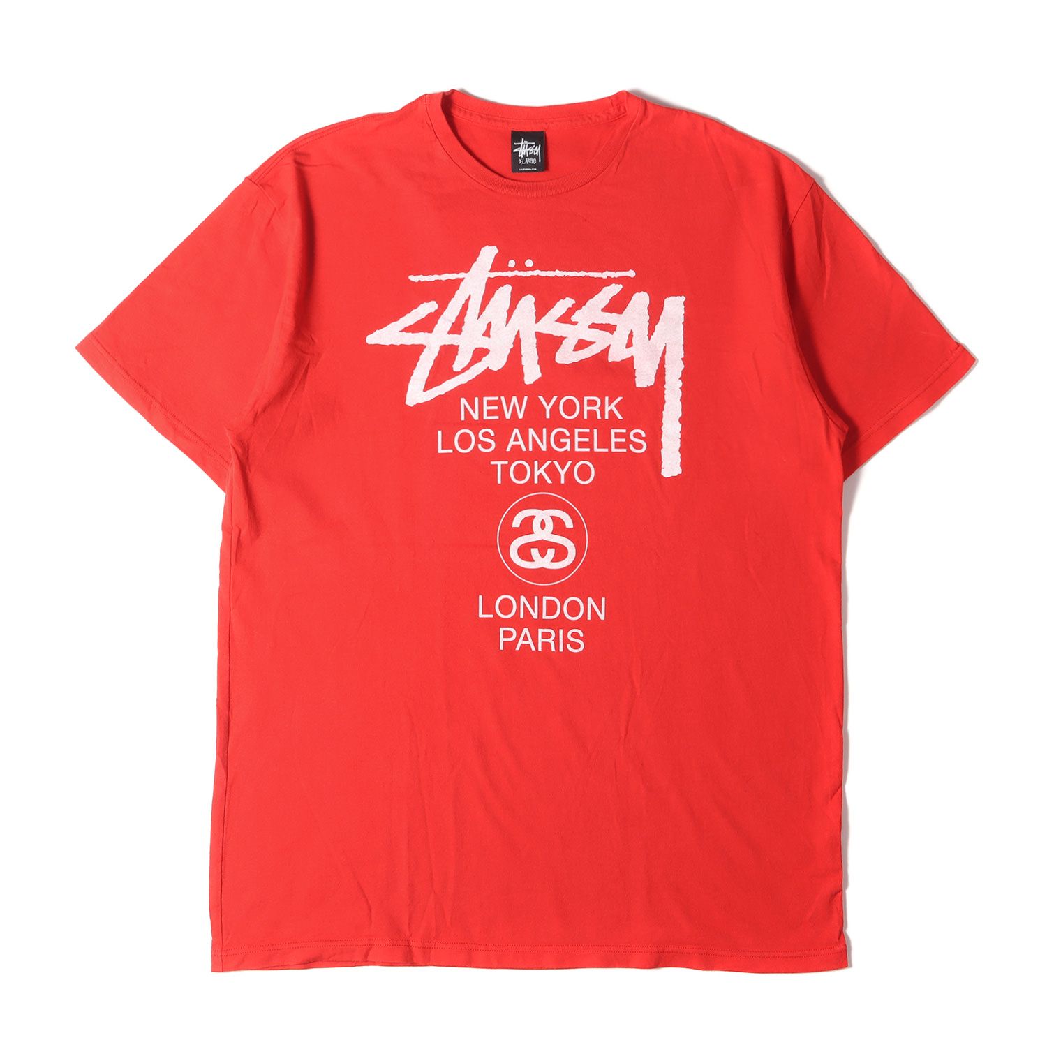 stussy レッド Tシャツ Mサイズ Stussy ステューシー OLD Stussy 半袖Tシャツ サイズM レッド