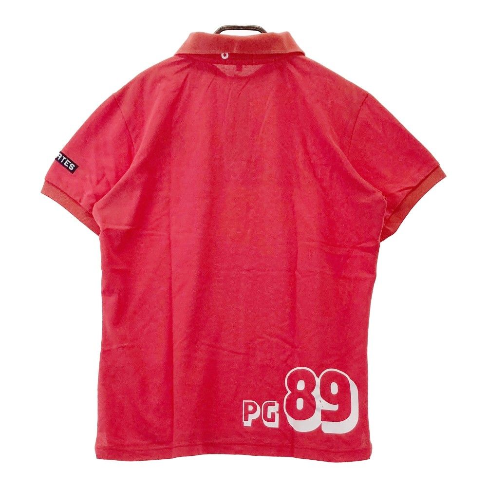 PEARLY GATES ポロシャツ レッド サイズ6 GATES PEARLY パーリーゲイツ 総柄 未使用タグ付き◇サイズ6◇パーリーゲイツ 吸湿性メッシュ