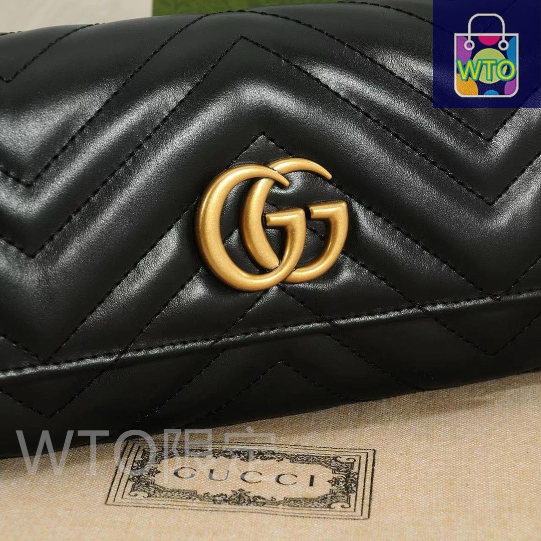 GUCCI マーモント　長財布 今日特価】Gucci グッチ マーモントシリーズ ロング財布 刺繍