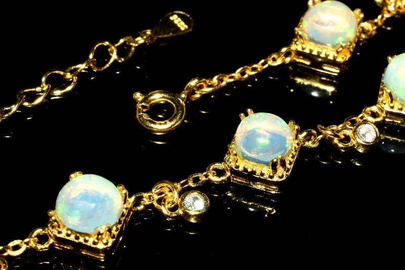 １点物 AAAA エチオピア産 シルバー925 プレシャスオパール 6mm アジャスター付き長さ調整 ブレスレット パワーストーン 天然石 _MA9561 NEXPOTALLINN_EU