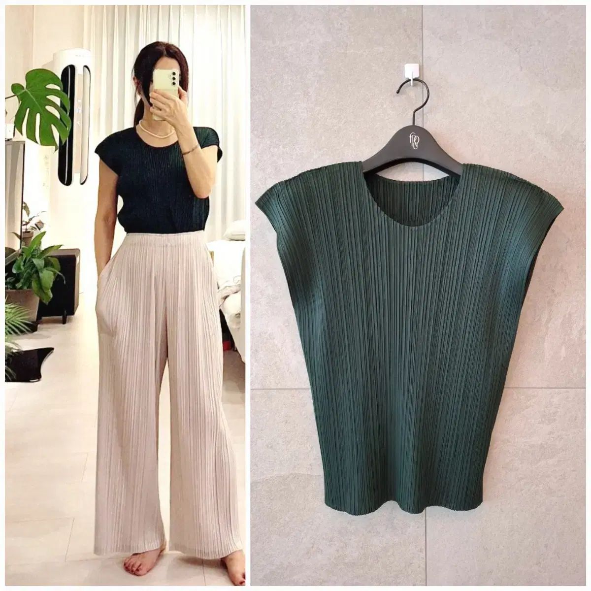 プリーツプリーズトップス