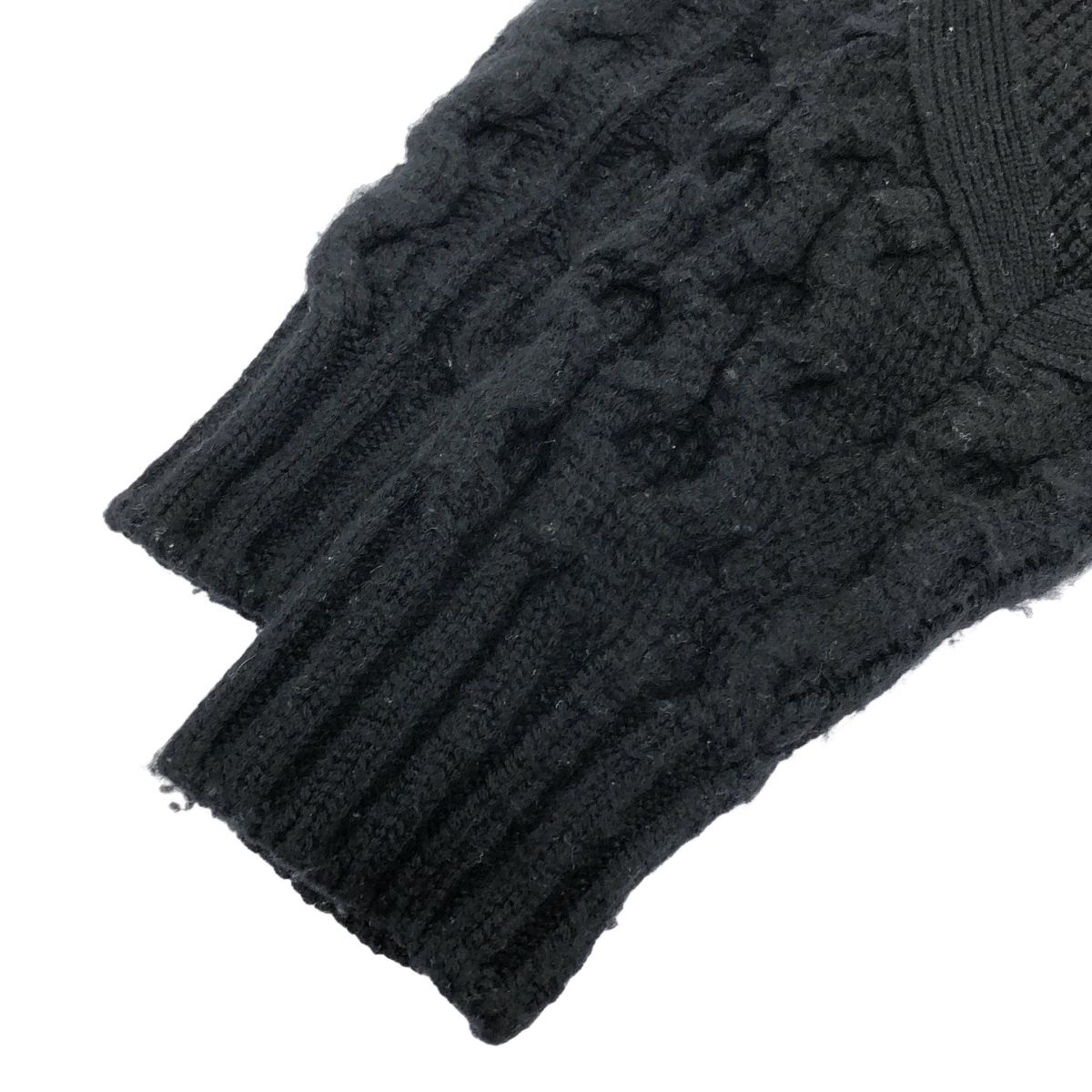 幼さのある sacai サカイ 21AW スヌードケーブルニットセーター 21-06024 ブラック