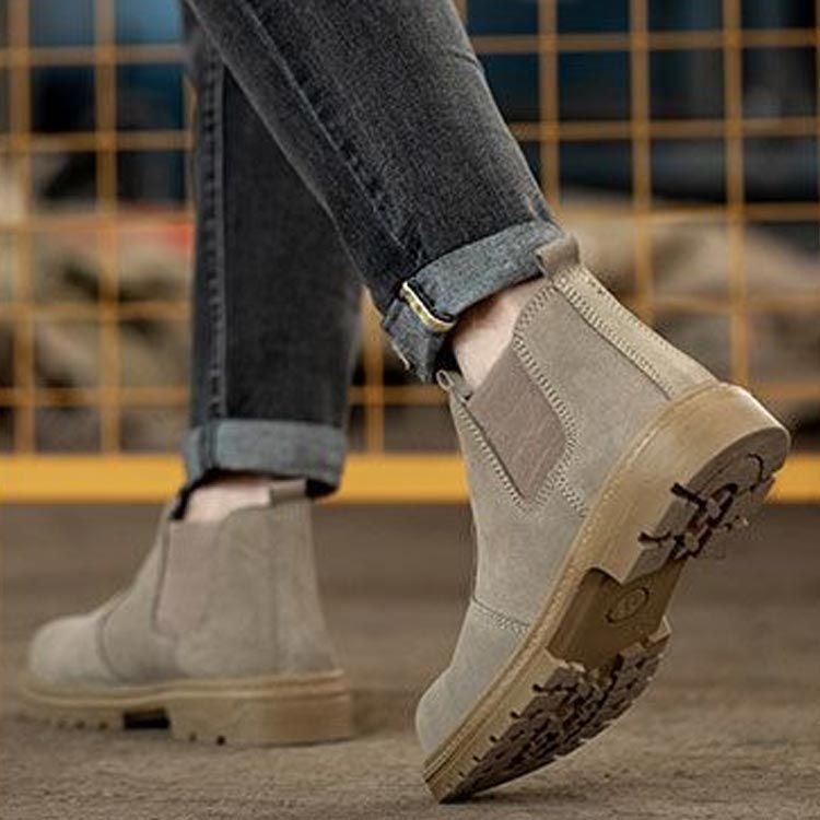 【The union】レザー ハイカット ワークブーツ ジッパー付き 安全靴 ハイカット セーフティーシューズ ワークブーツ 作業靴