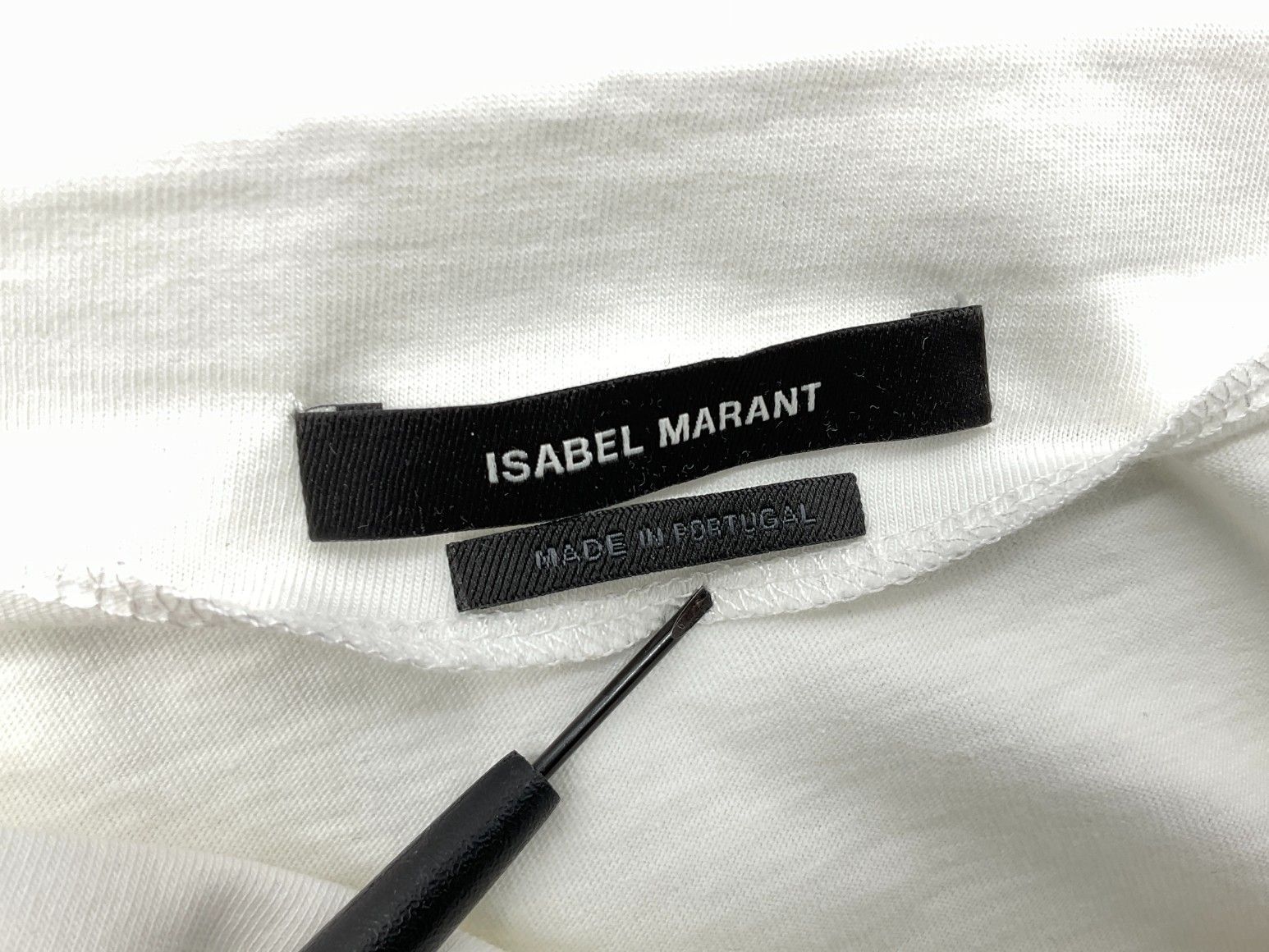 未使用 ISABEL MARANT ETOILE　イザベルマランエトワール 38 ホワイト ショルダーパット付アシンメトリーTシャツ 未使用 ISABEL MARANT ETOILE イザベルマランエトワール 38