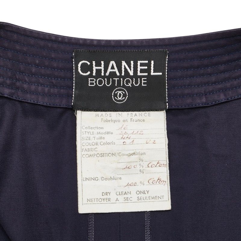  シャネル 金ボタン ネイビー コットン レディース CHANEL 1-0220797 その他 その他